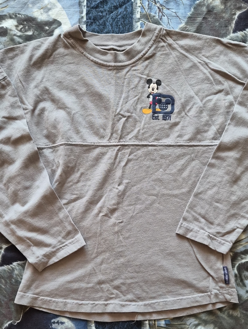 Disney Mickey Mouse Light Gray Long Sleeve Shirt
